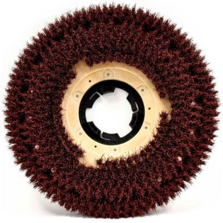 THE MALISH CORPORATION Malish 18" Mal-Grit Lite‚Ñ¢ Grit Brush w/Universal Clutch Plate Complete, Red 813418NP